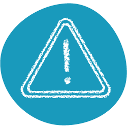 Sketch of a warning triangle with an exclamation mark inside the Corparison brand blob to illustrate accident management