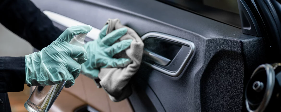 Cleaning the inside of car door