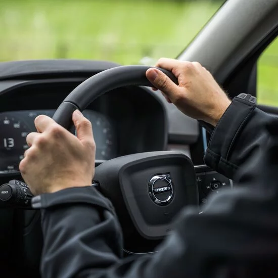Man driving Volvo XC40